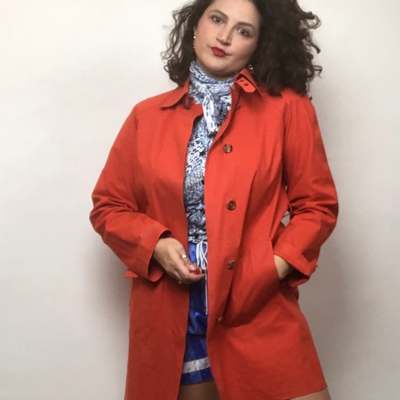 Orange Burberry Trench - Picture 4 of 13